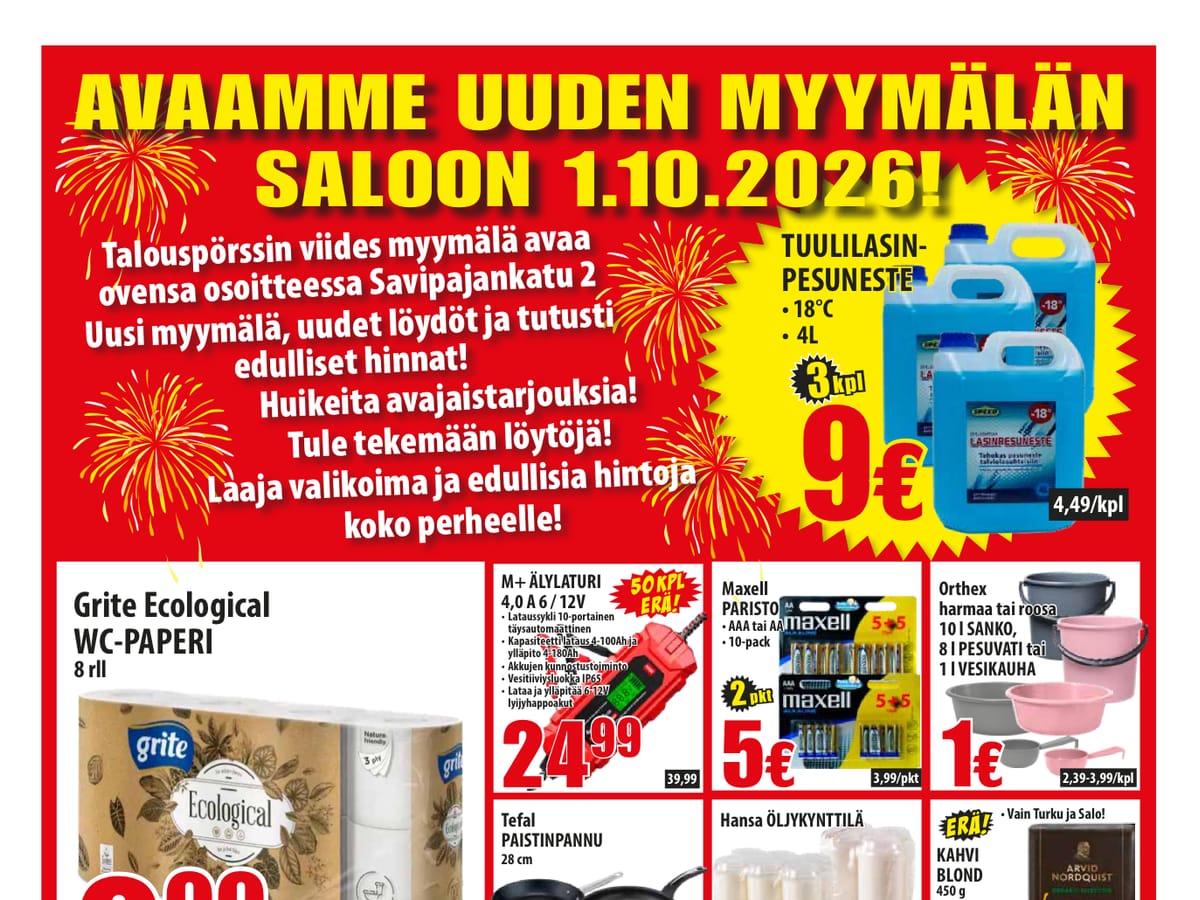 Talouspörssi – asiakaslehden etusivu